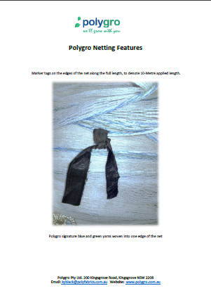 Polygro Netting Features PDF Cover